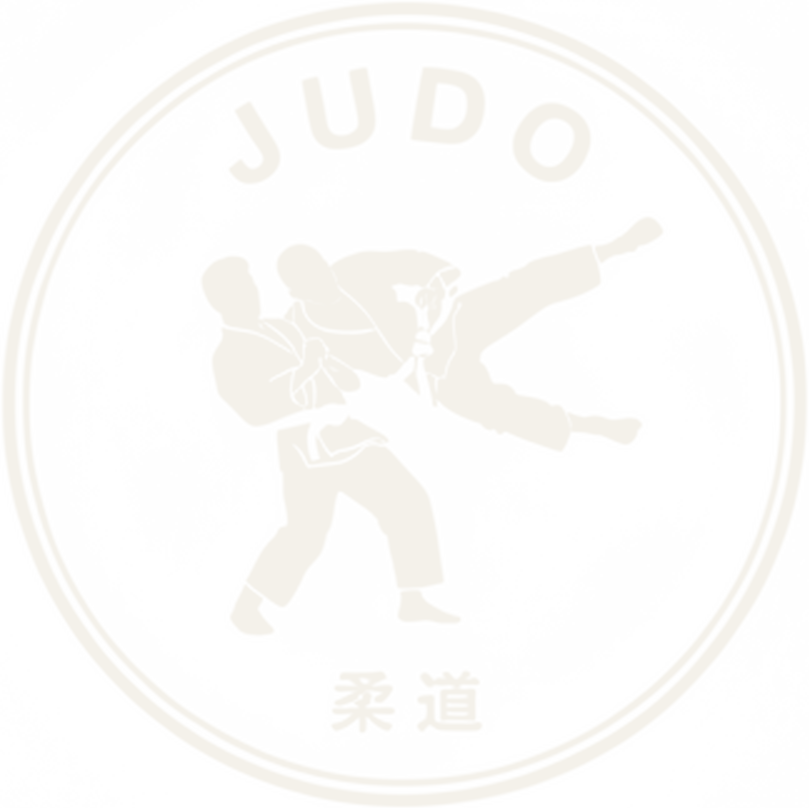 Logo ASD Judo Ragusa: judoka che esegue una proiezione, con ideogrammi giapponesi 柔道 (judo)